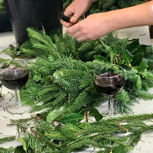 Christmas Door Wreath by Flower Farm Floristry