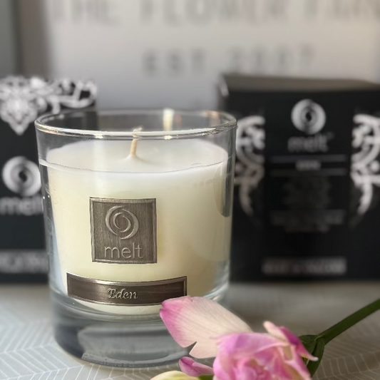 Scented candle by the luxury Clitheroe candle maker Melt