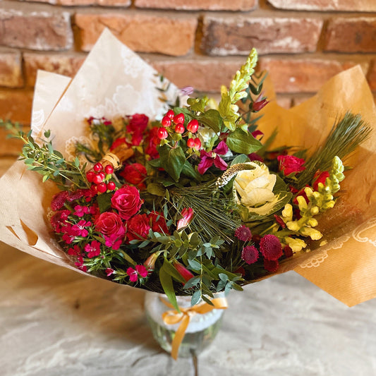 Hand-Picked Seasonal Bouquet in a Vase