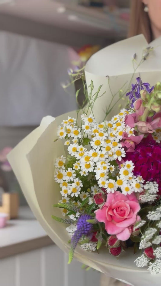 Seasonal Tied Bunch of Florist's Choice Flowers.